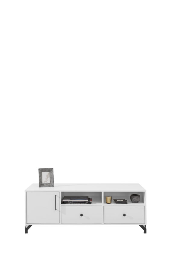 TV Stand 140 cm BERGEN BE8 – White High Gloss