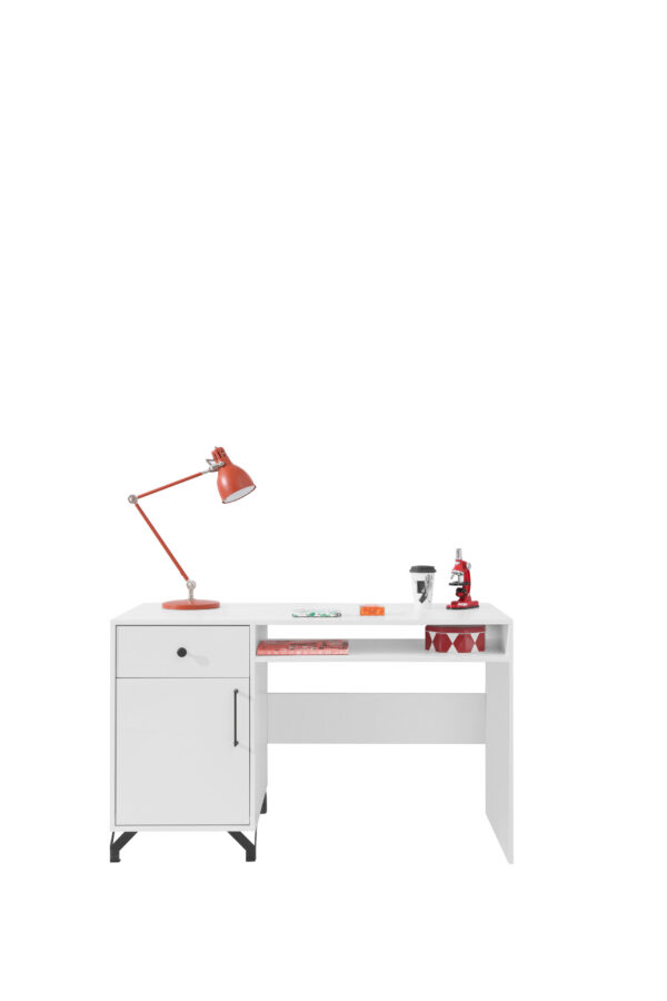 Computer Desk 125 cm BERGEN BE9 – White High Gloss