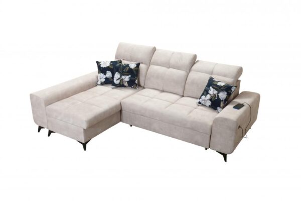 Overhead view of GOLDEN I corner sofa, showing full dimensions and shape