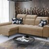 Example of GOLDEN I corner sofa with gold metal front legs, luxurious detail