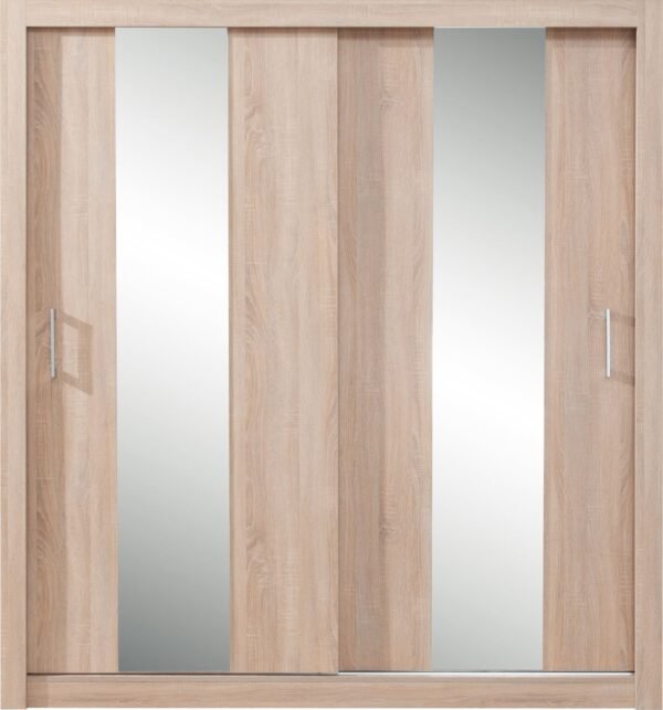 Duco DC2 2-Door Sliding Wardrobe with Mirror 200cm