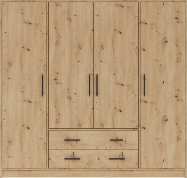 Smart SR1 4-Door Wardrobe with 2 Drawers 200cm