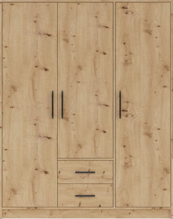 Smart SR2 3-Door Wardrobe with 2 Drawers 150cm