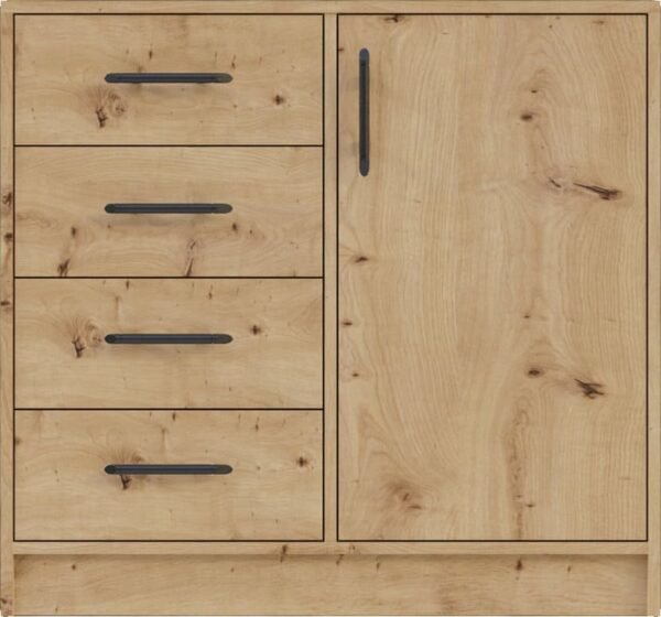 Smart SRK2 Sideboard Chest of 4 Drawers and 1 Door 90cm