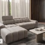 AVELIO I corner sofa in a modern living room, left-hand facing