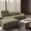 AVELIO I corner sofa with cushions and headrests in detail