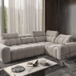 AVELIO II modern corner sofa bed, full view
