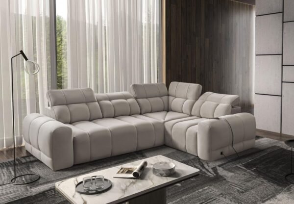 AVELIO II modern corner sofa bed, full view