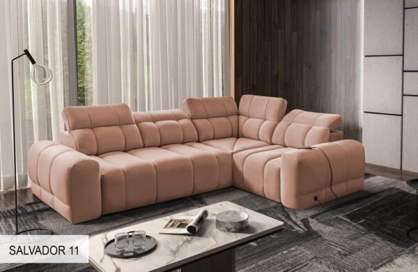 AVELIO II modern corner sofa, showcasing robust build