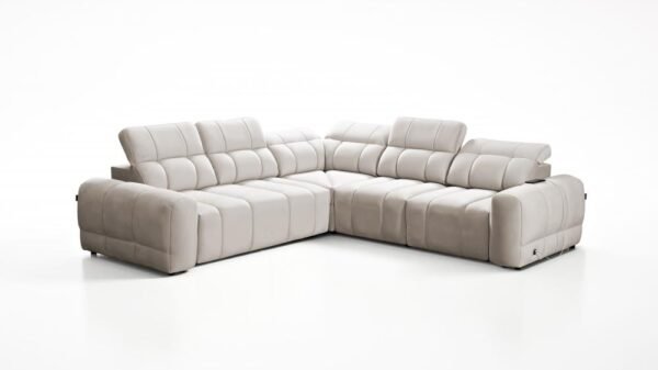 Stylish AVELIO III corner sofa with adjustable headrests.