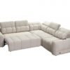 Spacious AVELIO III corner sofa with sleeping function activated.