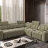 AVELIO III corner sofa with a focus on its textile texture.