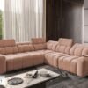 Overview of AVELIO III corner sofa's sleek profile.