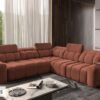 AVELIO III corner sofa with a subtle decorative throw.