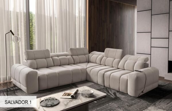 AVELIO III corner sofa in a modern living room setting.