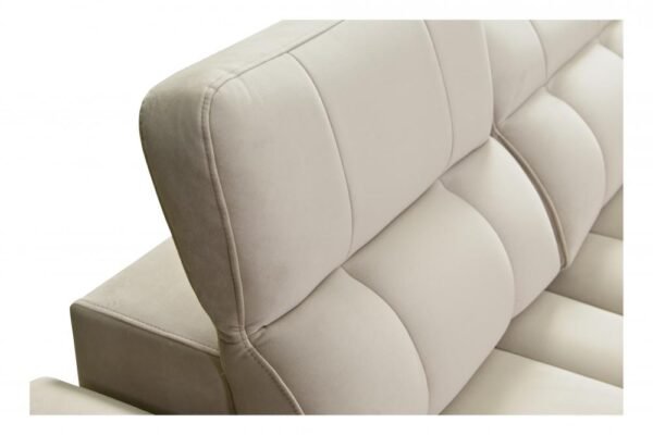AVELIO III corner sofa with hidden storage compartments.