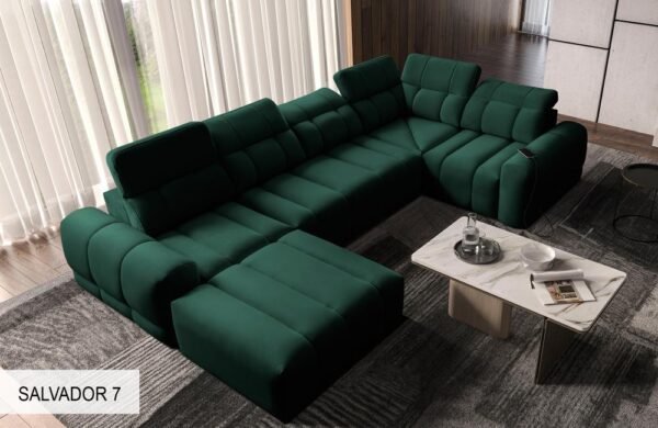 AVELIO IV sofa from an angle, highlighting its robust construction.