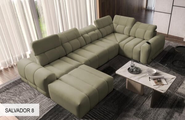 AVELIO IV corner sofa highlighting its sleek, low-profile design.