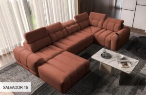 AVELIO IV corner sofa with a clean, minimalist aesthetic.