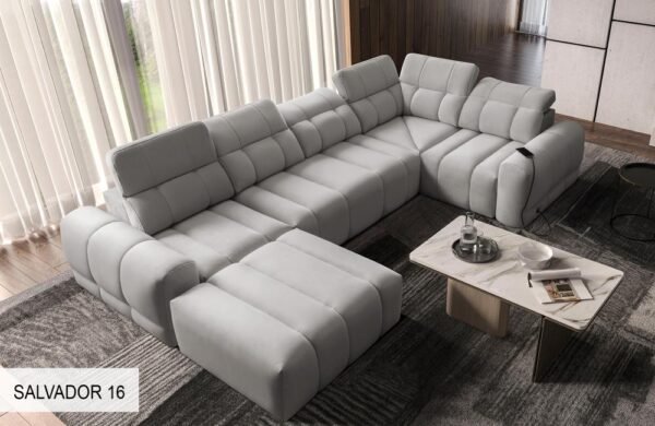 AVELIO IV sofa close-up, emphasizing fabric quality and finish.