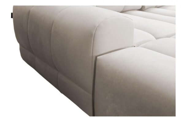 AVELIO IV corner sofa with all six adjustable headrests upright.