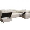 Close-up of AVELIO IV sofa's integrated USB A+C charging port.