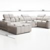 AVELIO IV corner sofa dimensions diagram for precise planning.
