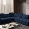 Detail of AVELIO IX sofa's backrest and cushioning.