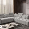 AVELIO IX sofa showing both storage compartments open.