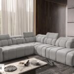 AVELIO IX sofa showing both storage compartments open.