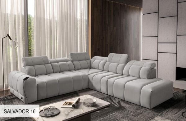 AVELIO IX sofa showing both storage compartments open.