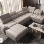 AVELIO VI left-hand facing corner sofa with adjustable headrests