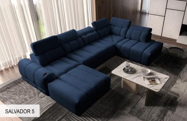 Frontal view of AVELIO VI sofa, showcasing plush seating comfort