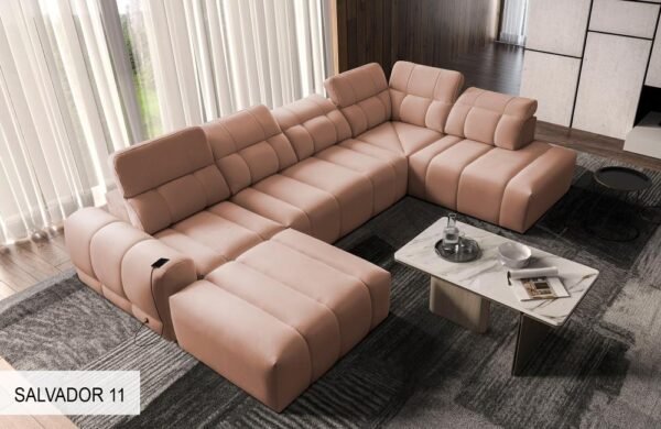 Overview of AVELIO VI corner sofa's various comfort features