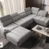 AVELIO VI corner sofa with integrated USB-A and USB-C charging ports