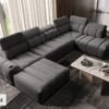 Detail of AVELIO VI sofa's luxurious fabric texture and finish