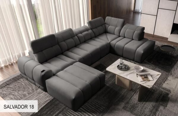 Detail of AVELIO VI sofa's luxurious fabric texture and finish