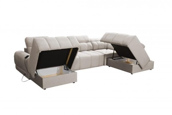 Contemporary AVELIO VI sofa with integrated USB port and storage