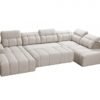 Stylish AVELIO VI corner sofa in a neutral fabric, perfect for modern living