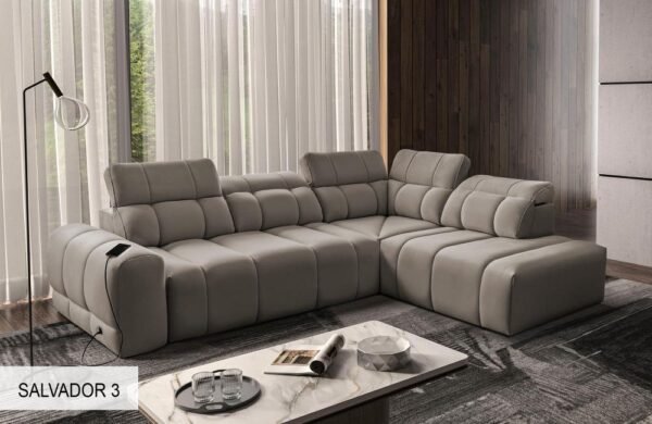 AVELIO VII corner sofa from an elevated perspective, spacious