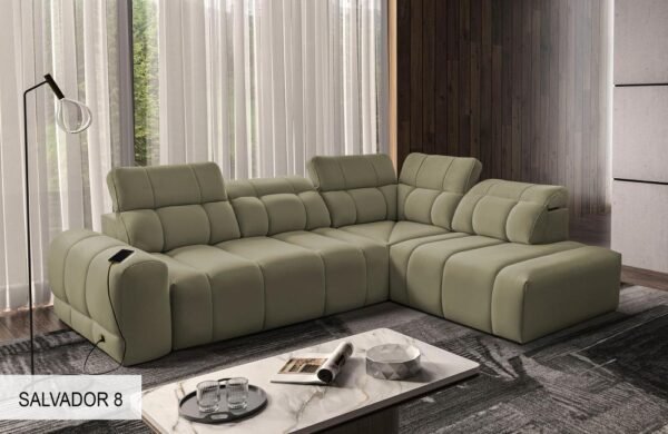 Side view of AVELIO VII corner sofa, sturdy construction
