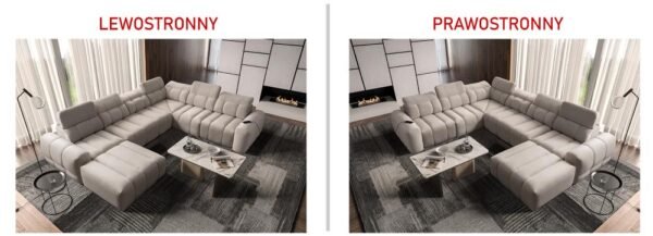 Stylish AVELIO VIII sofa with adjustable headrests