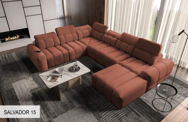 Versatile AVELIO VIII corner sofa, family-friendly furniture