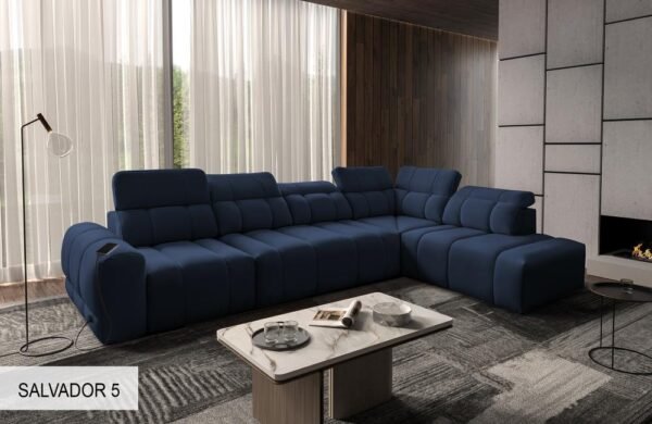 Frontal view of the AVELIO XI corner sofa design