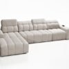 Left-hand facing AVELIO XII corner sofa with adjustable headrests