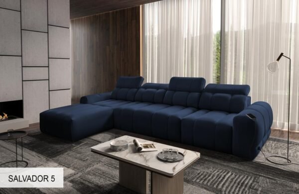 AVELIO XII sofa with detached pouf acting as extra seating